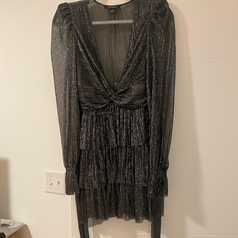 Sabina Musáyev Felicie Sequin Knit Minidress